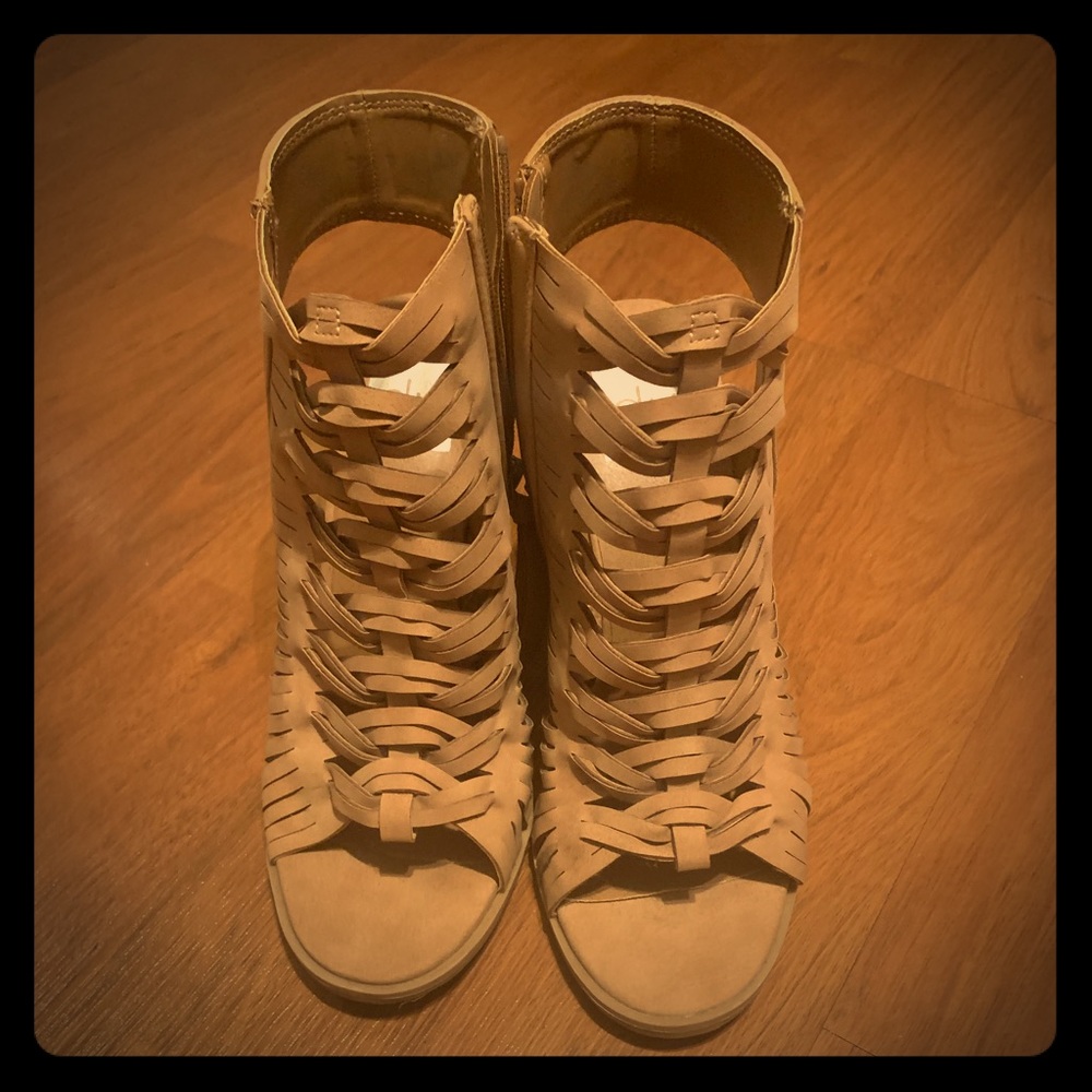 Tan Heeled Sandals